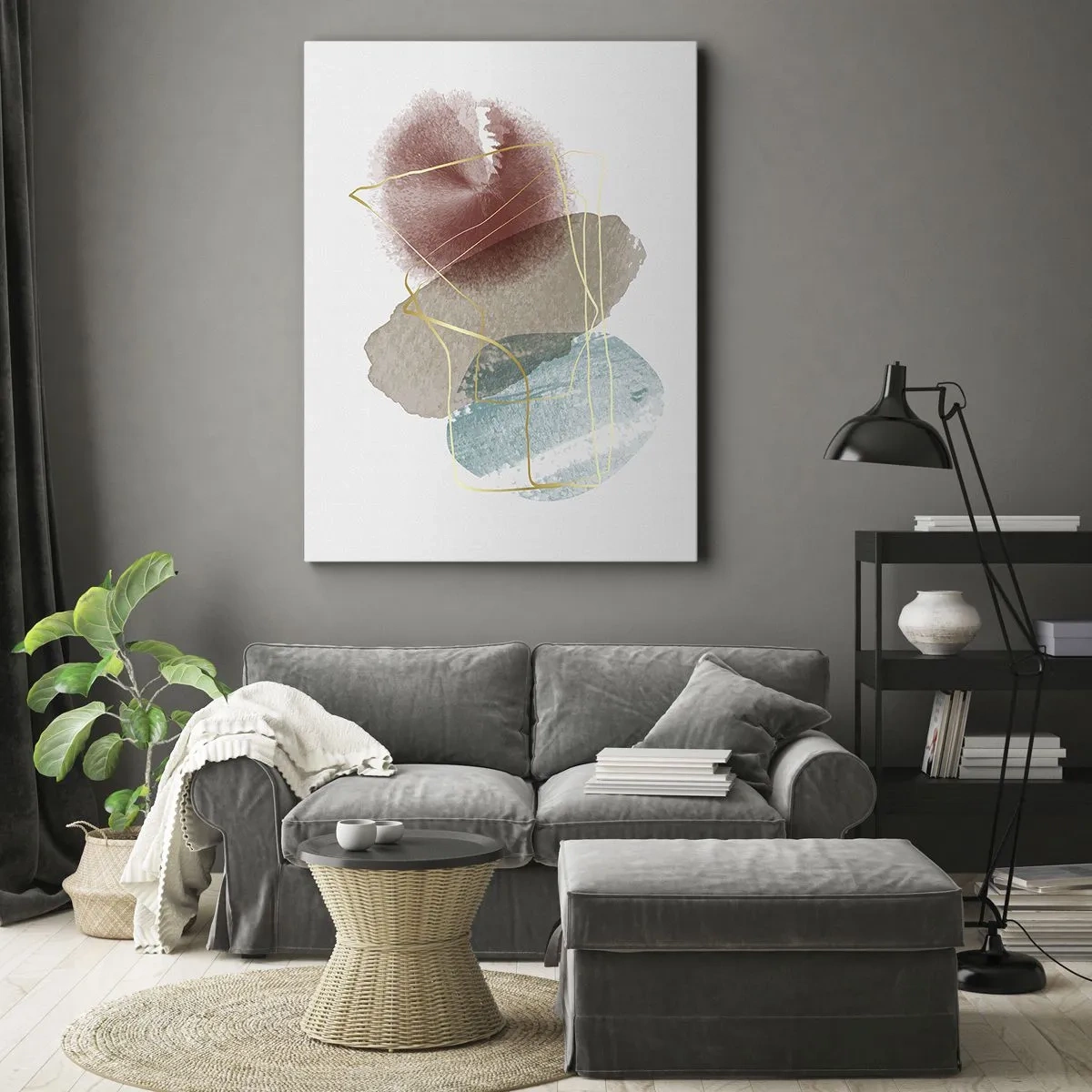 Schilderen op canvas - Koralen van de ruimte - 70x100 cm