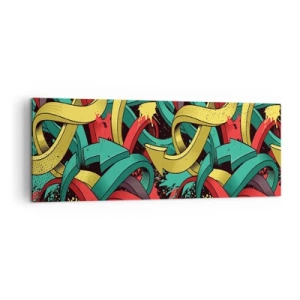 Schilderen op canvas - Welke weg naar het doel? - 140x50 cm