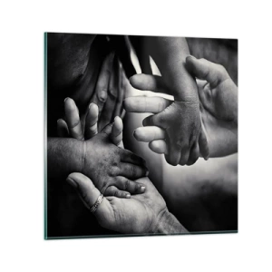 Schilderen op glas - Om mens te zijn - 50x50 cm