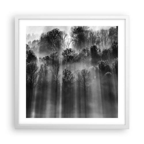Poster in een witte lijst - In stromen van licht - 50x50 cm