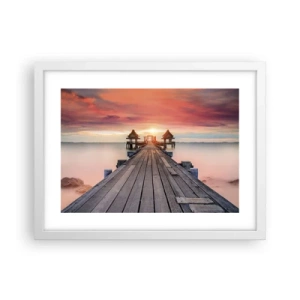 Poster in een witte lijst - West in het Oosten - 40x30 cm