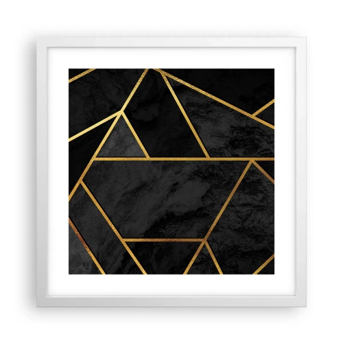 Poster in een witte lijst - Duisternis en glans - 40x40 cm