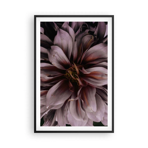 Poster in een zwarte lijst - Een bloemenhart - 61x91 cm