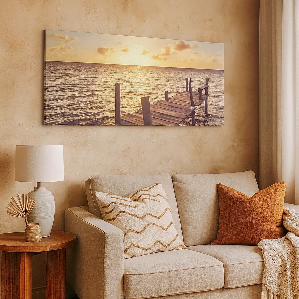 Schilderen op canvas - Het gouden land van zachtheid - 30x30 cm