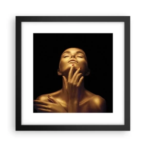Poster in een zwarte lijst - Als gouden zijde - 30x30 cm