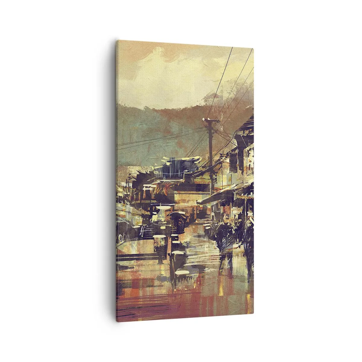 Schilderen op canvas - Het leven als een rijkdom aan grijs - 55x100 cm