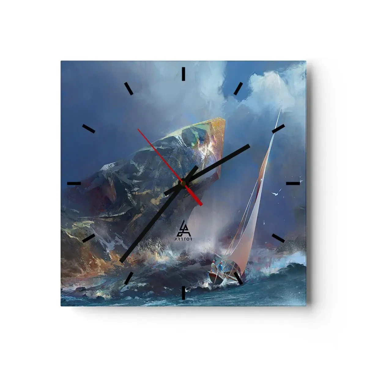 Wandklok - Klok - Wie de moed heeft, wint - 30x30 cm