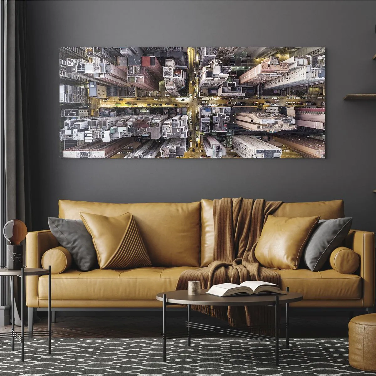 Schilderen op glas - Groeten uit Hong Kong - 160x50 cm