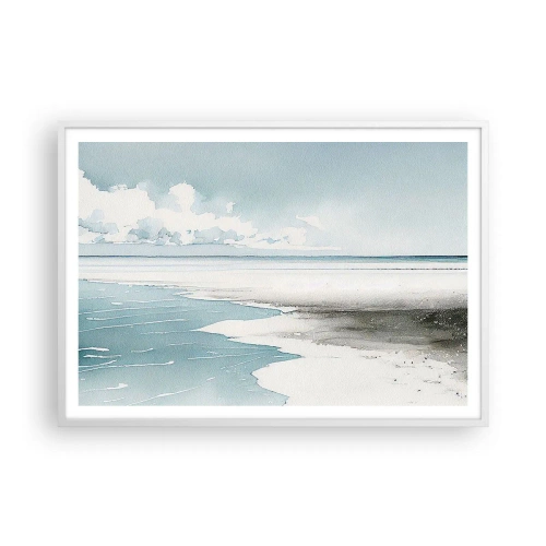 Poster in een witte lijst - Zachte vloed - 100x70 cm