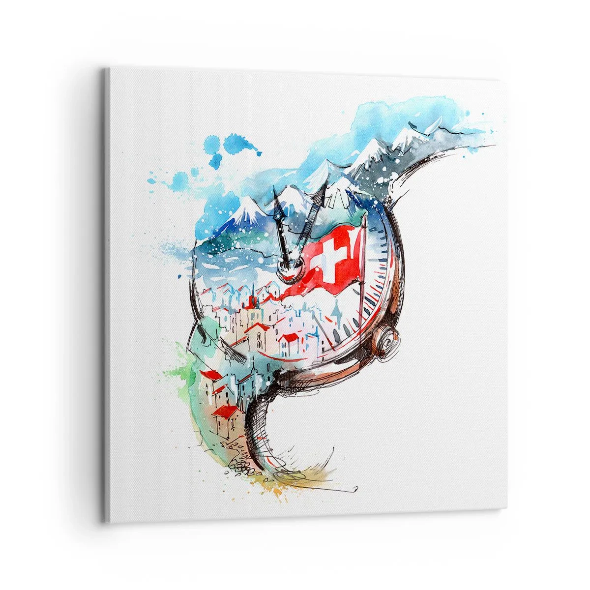 Schilderen op canvas - De geest van Zwitserland - 60x60 cm