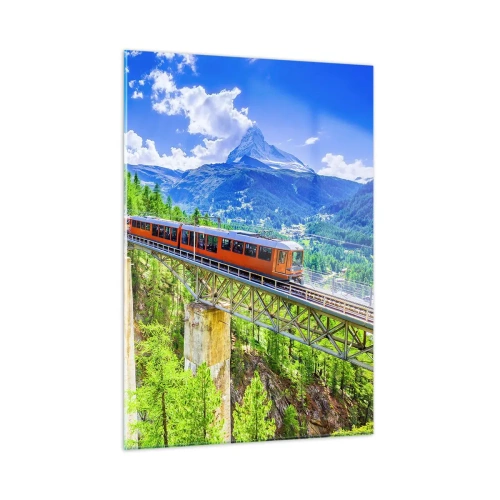 Schilderen op glas - Het is tijd voor de Alpen - 50x70 cm