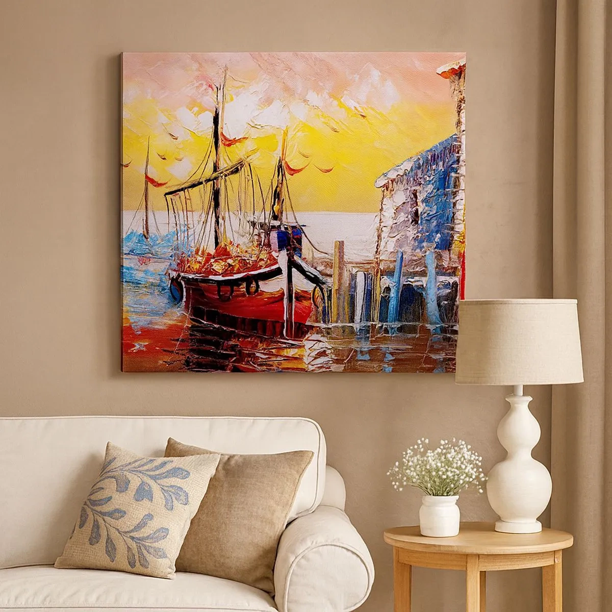 Schilderen op canvas - Gelukkige terugkeer - 30x30 cm