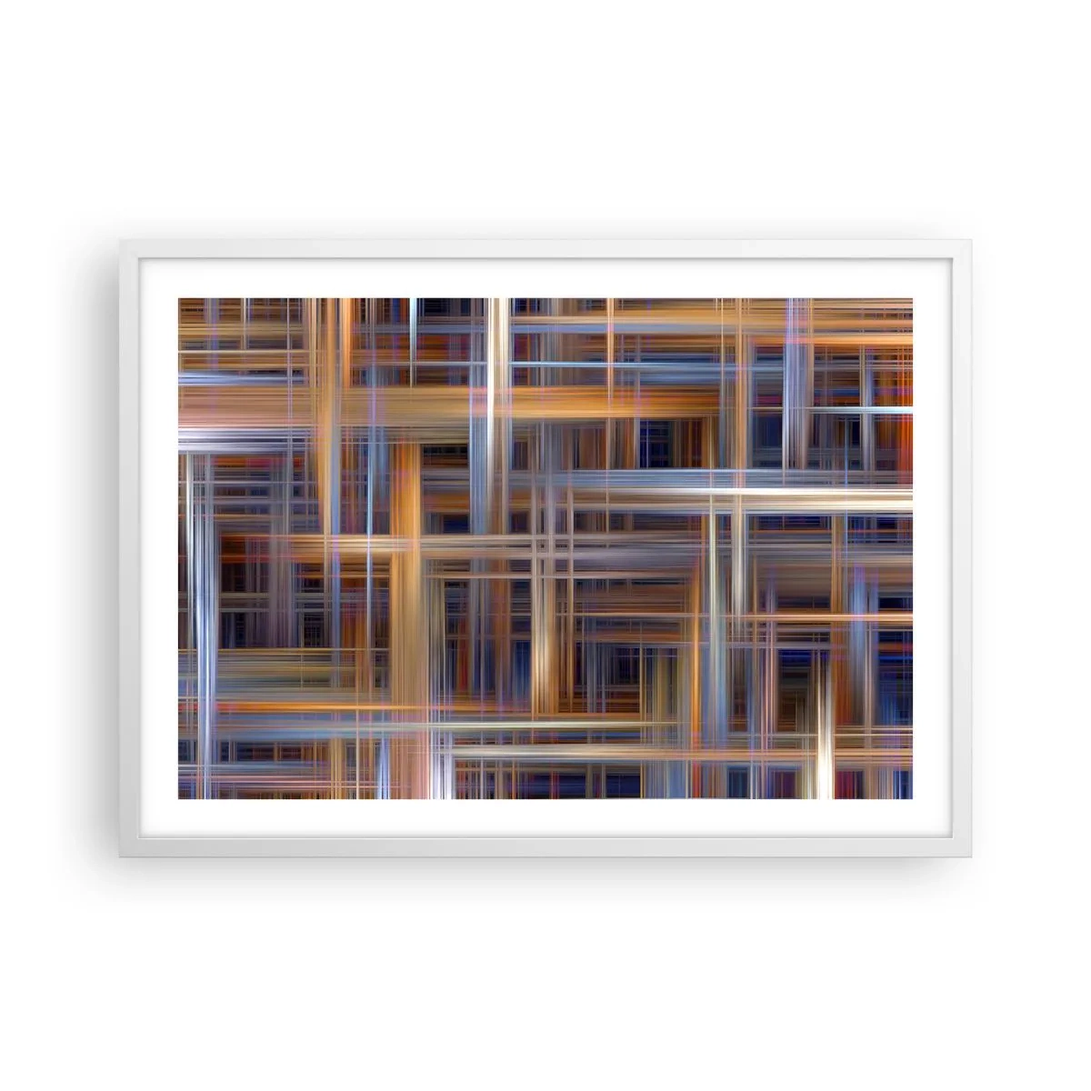 Poster in een witte lijst - Geweven van licht - 70x50 cm