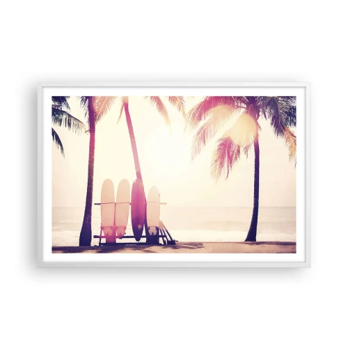 Poster in een witte lijst - Het wordt een geweldige dag - 91x61 cm