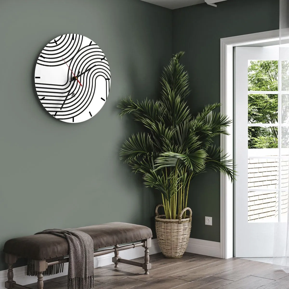 Wandklok - Klok - In de bocht - 30x30 cm