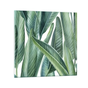 Schilderen op glas - Groen zelf - 30x30 cm