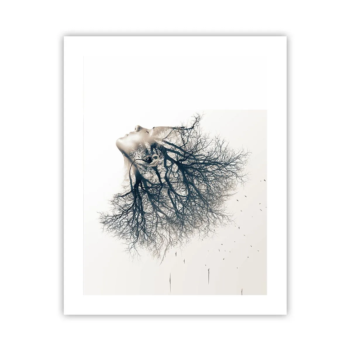 Poster - Luisteren naar het gefluister van bomen - 40x50 cm