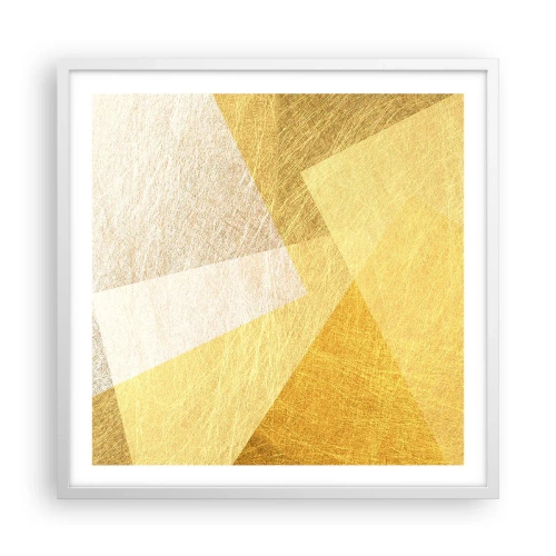 Poster in een witte lijst - Geometrie weer - 60x60 cm