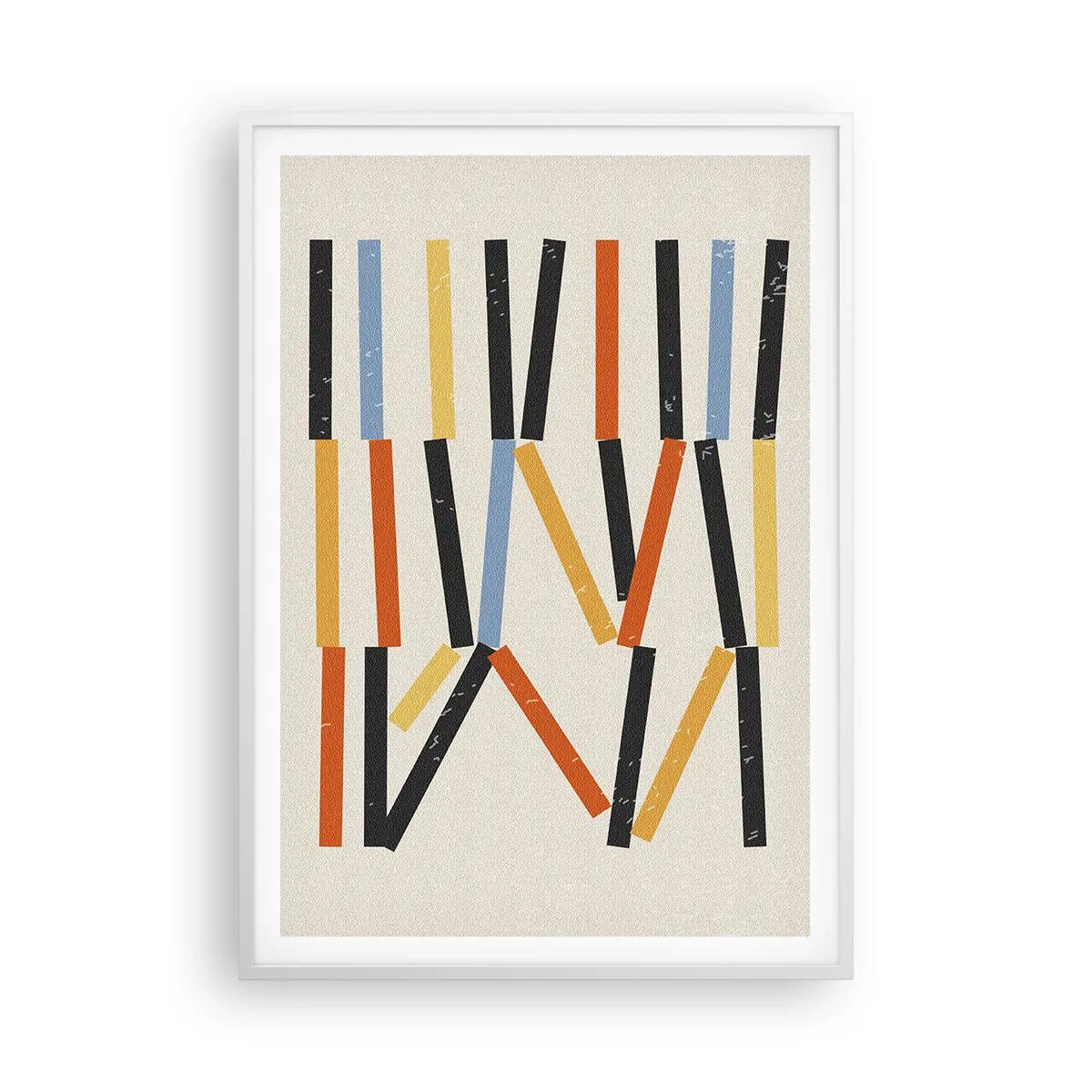 Poster in een witte lijst - Compositie op goed niveau - 70x100 cm