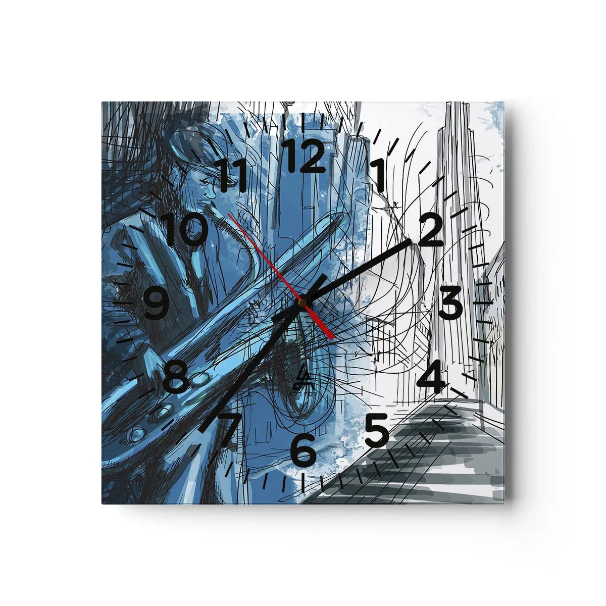 Wandklok - Klok - Stedelijke Rapsodie - 40x40 cm