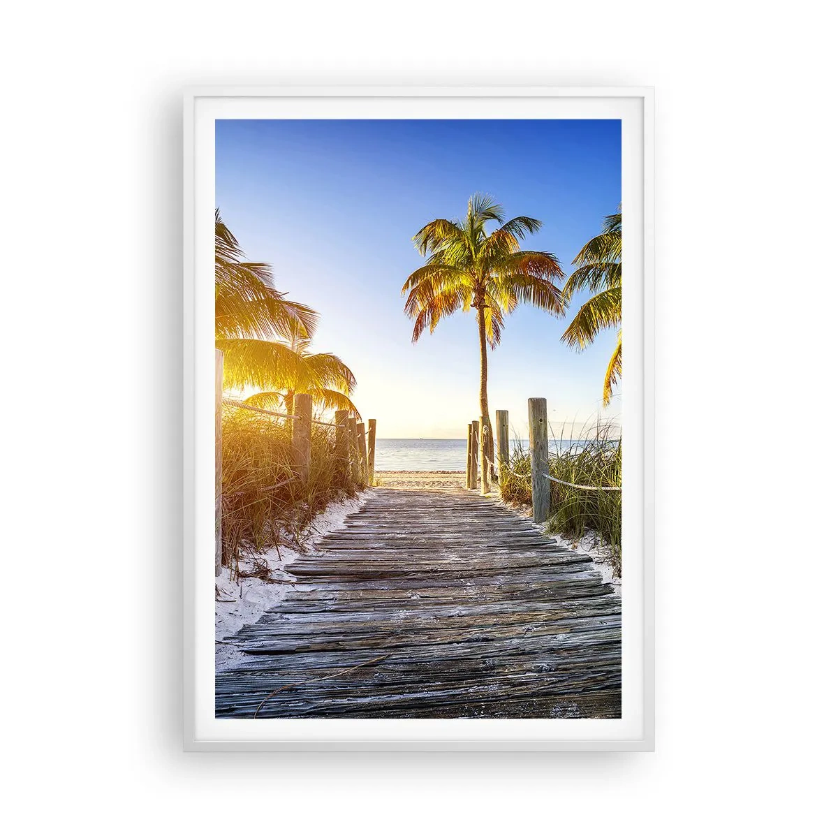 Poster in een witte lijst - Rechtstreeks naar het paradijs - 70x100 cm