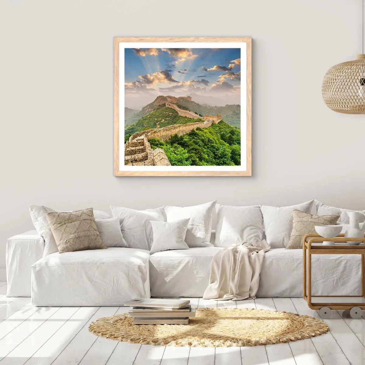 Een poster in een licht eiken lijst - Eeuwige grootheid - 60x60 cm