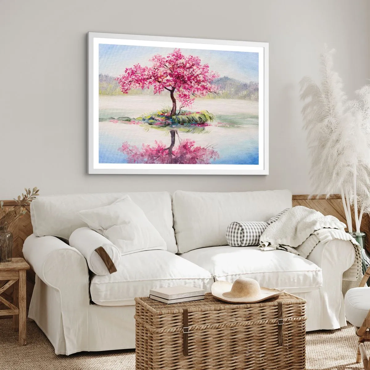 Poster in een witte lijst - Lentefeest - 91x61 cm