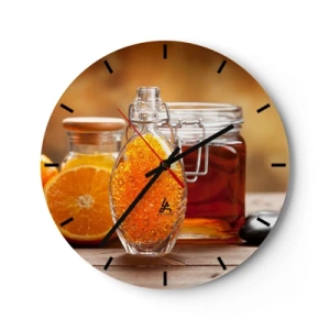 Wandklok - Klok - Zonnige smaken en aroma's - 40x40 cm