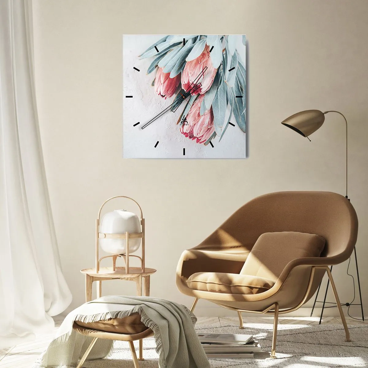 Wandklok - Klok - Schaamt zich voor hun eigen schoonheid - 30x30 cm