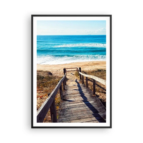Poster in een zwarte lijst - Loop maar! - 70x100 cm