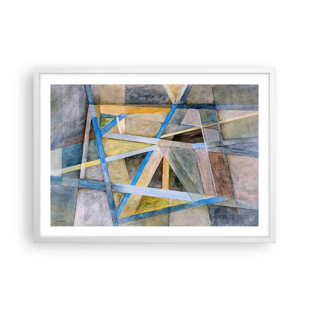 Poster in een witte lijst - Recht of diagonaal? - 70x50 cm