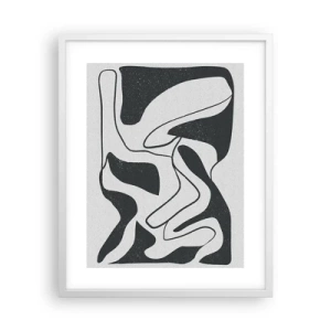 Poster in een witte lijst - Abstract doolhofplezier - 40x50 cm