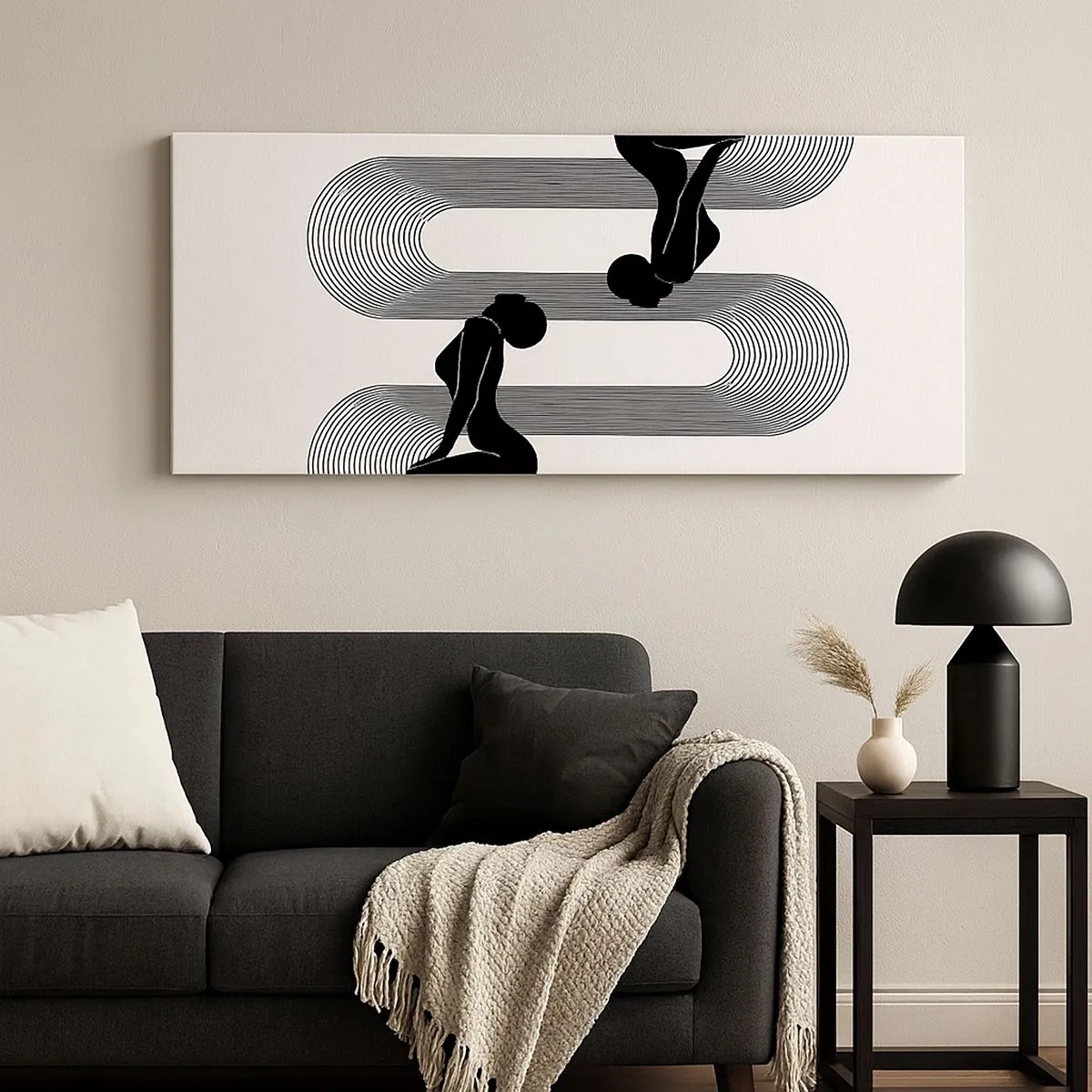 Schilderen op canvas - Sensuele symmetrie - 100x40 cm