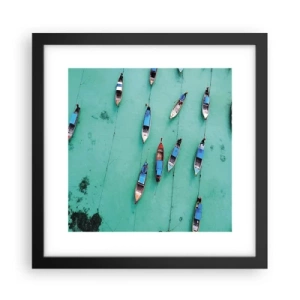 Poster in een zwarte lijst - In blijde verwachting - 30x30 cm