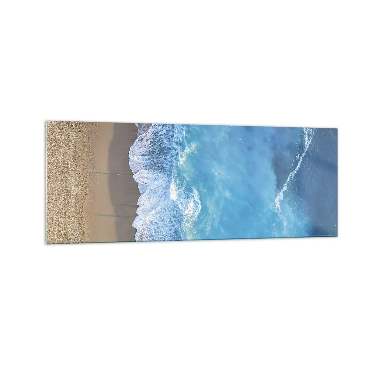 Schilderen op glas - De kracht van blauw - 140x50 cm