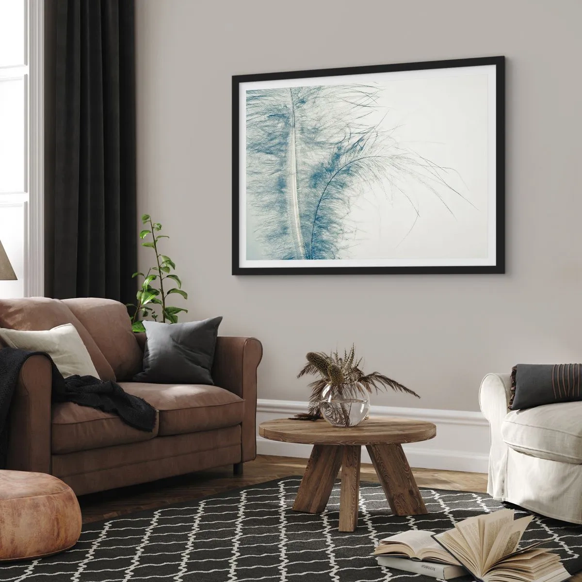 Poster in een zwarte lijst - Het gefluister van de natuur - 40x30 cm