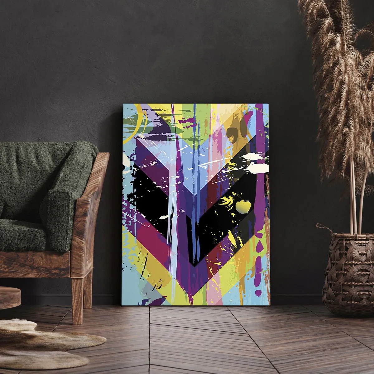 Schilderen op canvas - Van boven naar beneden - 45x80 cm