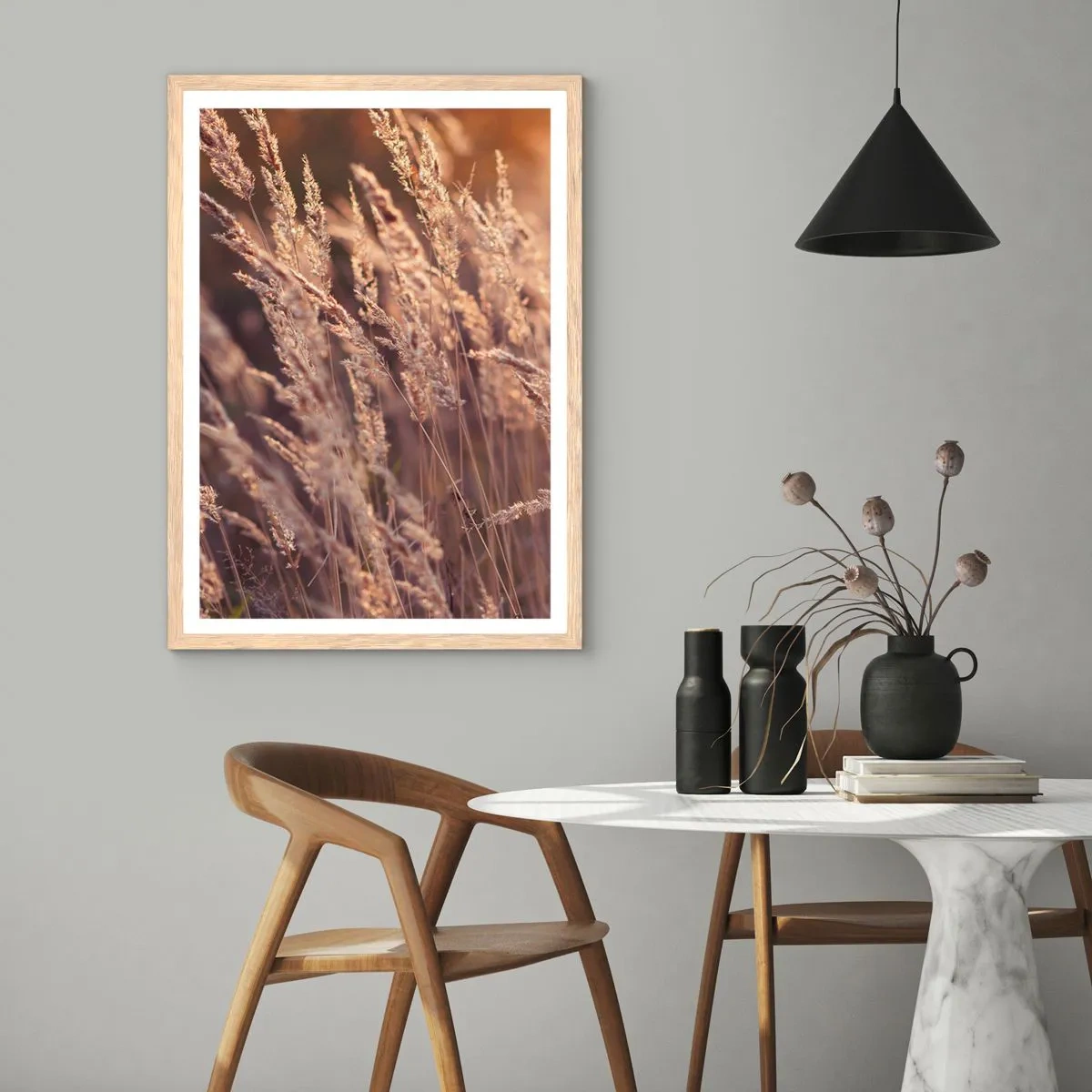 Een poster in een licht eiken lijst - Klaar om de herfst te verwelkomen - 30x40 cm