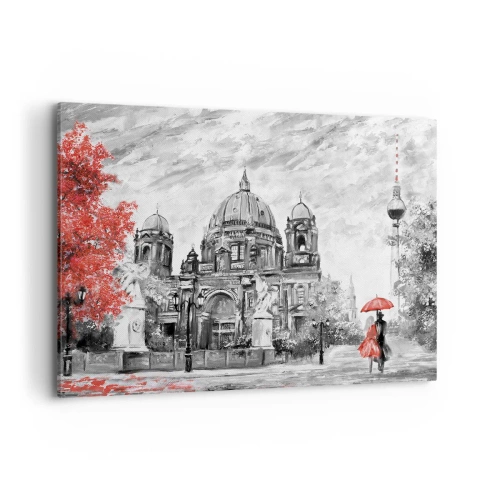 Schilderen op canvas - Berlijn bijeenkomst - 100x70 cm