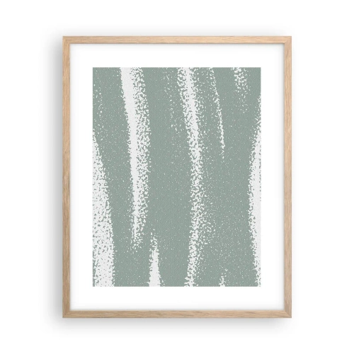 Een poster in een licht eiken lijst - Abstractie in een winterklimaat - 40x50 cm