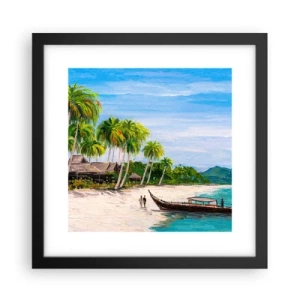 Poster in een zwarte lijst - Een exotische droom - 30x30 cm