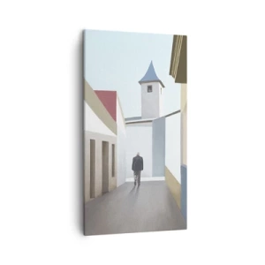 Schilderen op canvas - Een zonnige wandeling - 45x80 cm