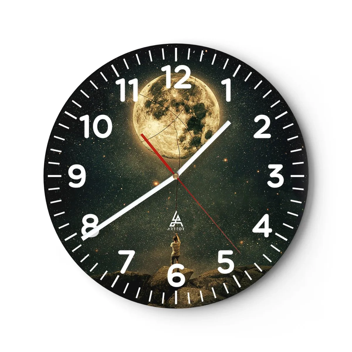 Wandklok - Klok - Iemand die de maan heeft gestolen - 40x40 cm