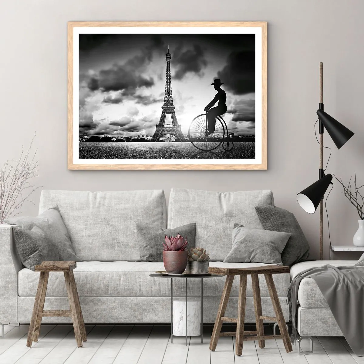 Een poster in een licht eiken lijst - Verlangen naar Belle Epoque - 100x70 cm