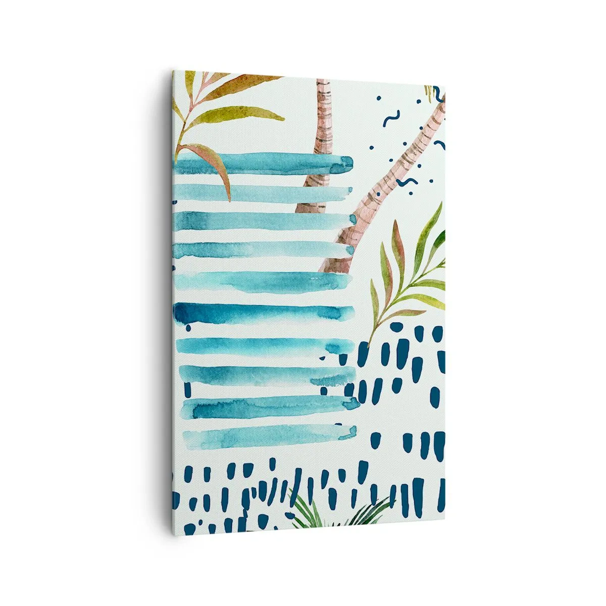 Schilderen op canvas - Vakantie onder palmbomen - 80x120 cm