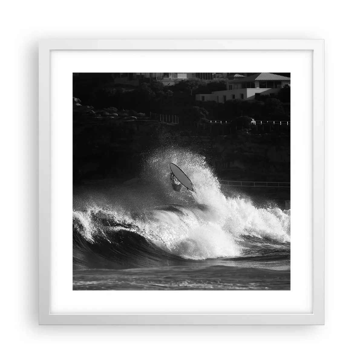 Poster in een witte lijst - Uitdaging aanvaard! - 40x40 cm