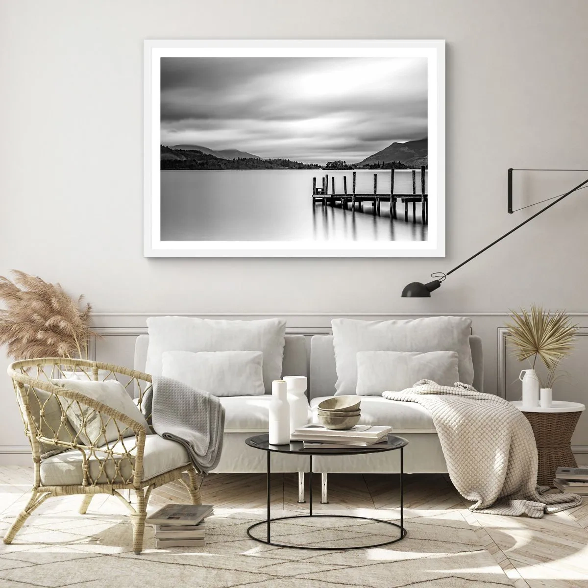Poster in een witte lijst - Zachtheid en kracht - 100x70 cm