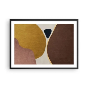 Poster in een zwarte lijst - Abstractie – een plek in de ruimte - 70x50 cm