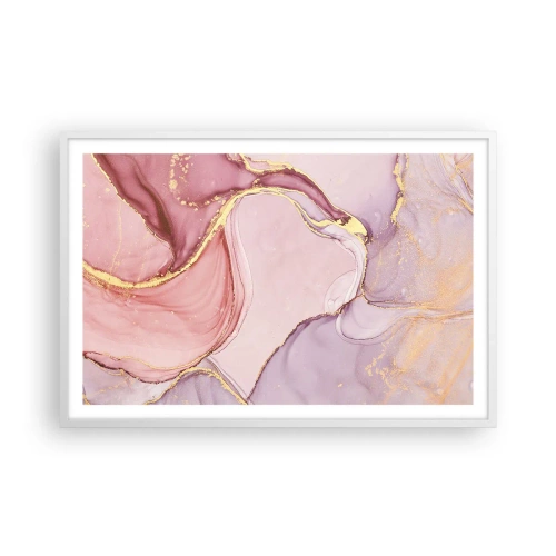 Poster in een witte lijst - Een streling van kleuren - 91x61 cm