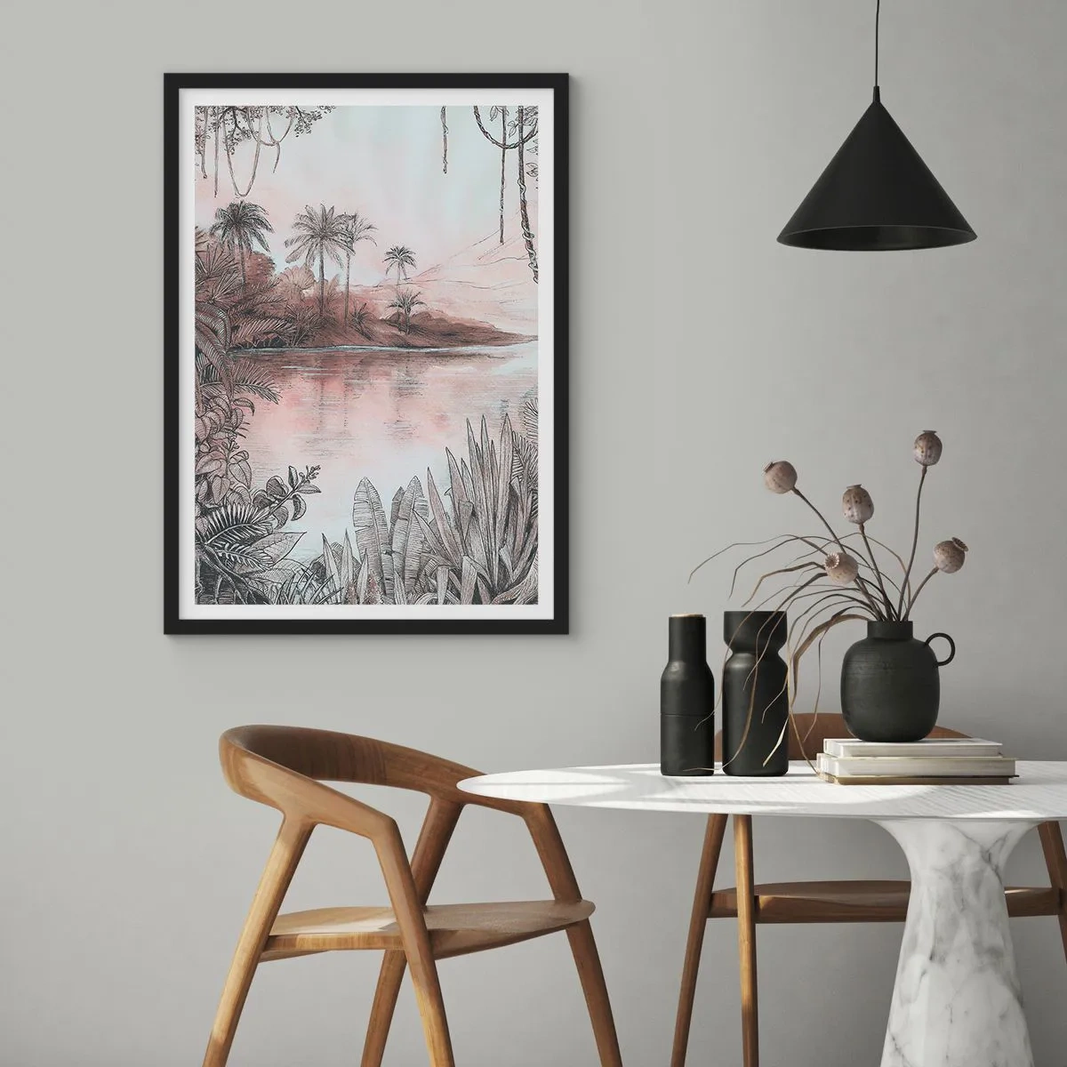 Poster in een zwarte lijst - Een 19e-eeuws ontdekkingsdagboek - 30x40 cm